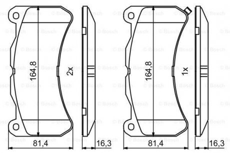 Гальмівні колодки, дискові BOSCH 0986494871 (фото 1)