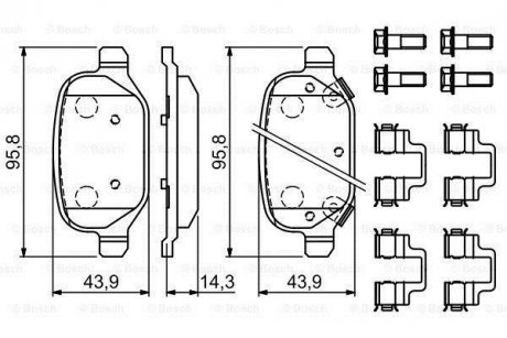 Тормозные колодки, дисковые. BOSCH 0986494935 (фото 1)