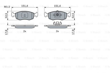 Гальмівні колодки дискові BOSCH 0986494943 (фото 1)