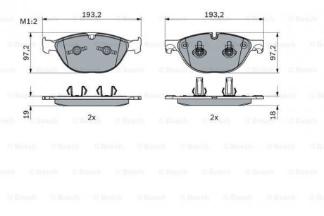 Гальмівні колодки, дискові BOSCH 0 986 494 955