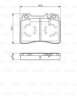 Тормозные колодки (дисковые) BOSCH 0986495057