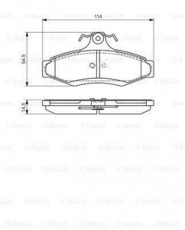 Дискові гальмівні колодки BOSCH 0986495068 (фото 1)