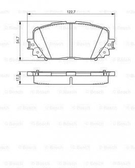 Тормозные колодки дисковые TOYOTA Yaris/Prius \'\'F "06>> PR2 BOSCH 0986495109 (фото 1)