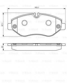 Гальмівні колодки дискові IVECO Daily \'\'F \'\'06>> PR2 BOSCH 0986495113 (фото 1)