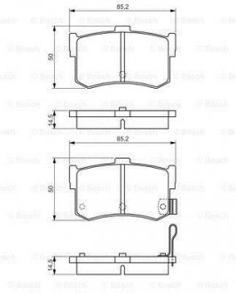 Дискові гальмівні колодки BOSCH 0986495121