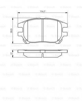 Гальмівні колодки дискові Lexus RX300 U1 2001-2003 F BOSCH 0986495140 (фото 1)