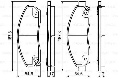 Гальмівні колодки (набір) BOSCH 0986495159