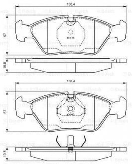 Дисковые тормозные колодки BOSCH 0986495162