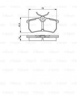 Комплект тормозных колодок, дисковый тормоз BOSCH 0 986 495 227 (фото 1)