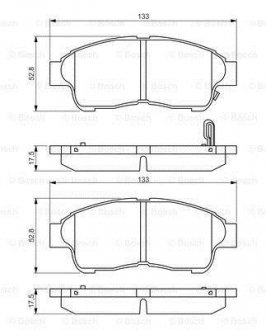 Тормозные колодки.) BOSCH 0986495257