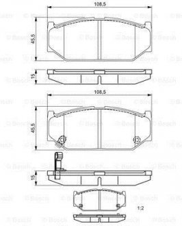 Тормозные колодки.) BOSCH 0986495308