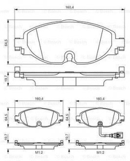 Дисковые тормозные колодки BOSCH 0986495347