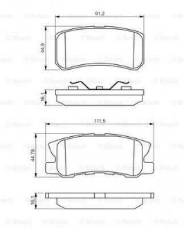 Гальмівні колодки MITSUBISHI Grandis/Montero/Pajero/Shogun BOSCH 0 986 495 357