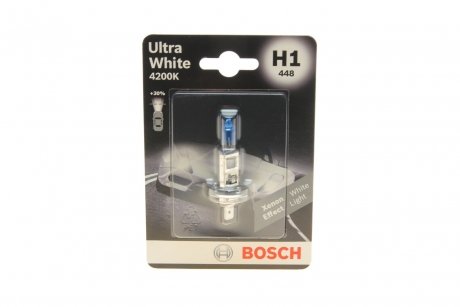 Лампочка H1 12V 55W Ultra White 4200K BLISTER BOSCH 1987301088 (фото 1)