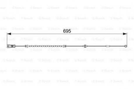 Датчик износа тормозных колодок 695mm OPEL Signum/Vectra C''F'1,6-3,2''01-08 BOSCH 1987474585