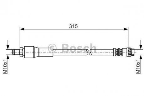 Шланг тормозной BOSCH 1987476032 (фото 1)