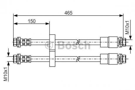 Шланг тормозной BOSCH 1987476125