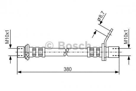 Шланг тормозной BOSCH 1987476163 (фото 1)