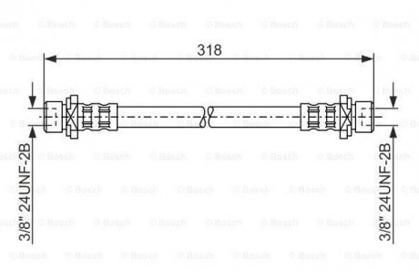 Шланг тормозной BOSCH 1987476165