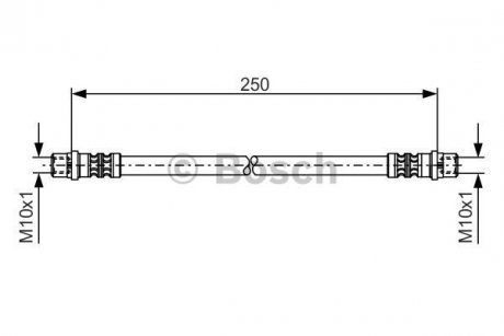 Шланг тормозной VW Multivan/Transporter "R "03-09 BOSCH 1987476309