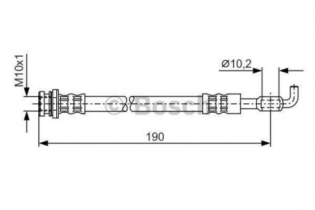 Шланг тормозной BOSCH 1987476338