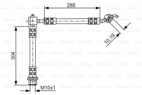 Шланг тормозной BOSCH 1987476358 (фото 1)