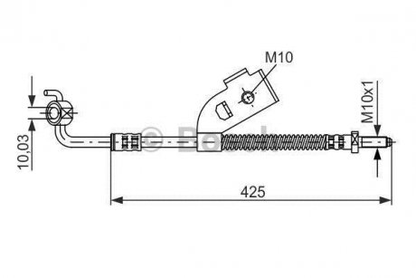 Шланг тормозной BOSCH 1987476568