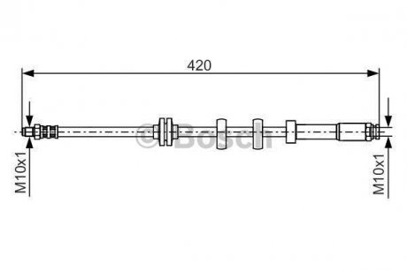 Шланг тормозной BOSCH 1987476637