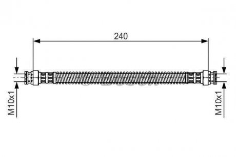 Шланг тормозной BOSCH 1987476676