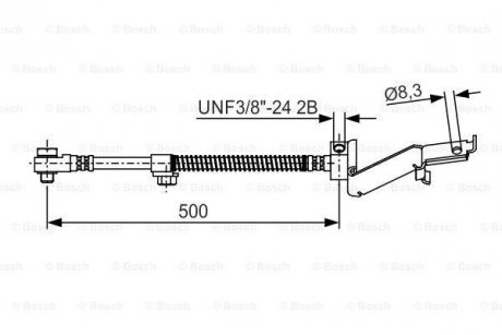 Шланг тормозной BOSCH 1987476865