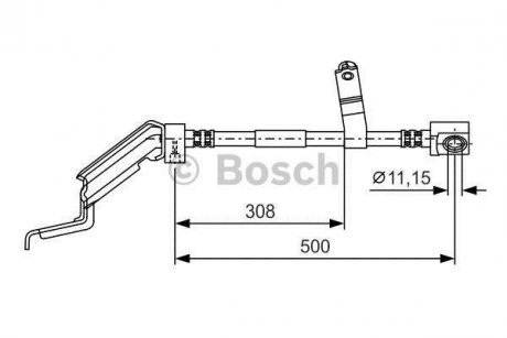 Шланг гальмівний BOSCH 1987476866 (фото 1)