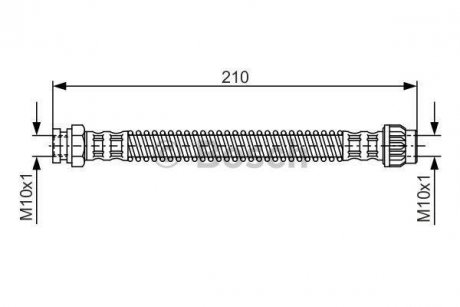 Шланг тормозной BOSCH 1987476867