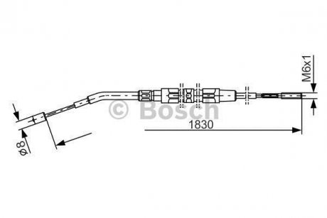 ТРОС тормозной BOSCH 1 987 477 008 (фото 1)