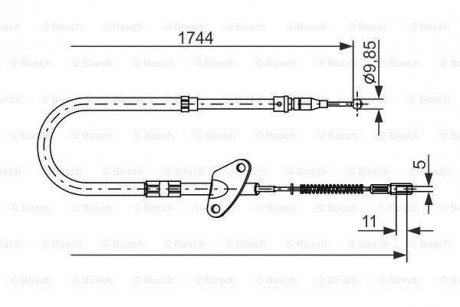 Трос ручного DB410, L BOSCH 1 987 477 122