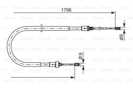 ТРОС тормозной BOSCH 1 987 477 235 (фото 1)