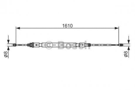 Трос ручного гальма BOSCH 1987477238