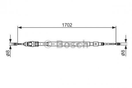 Трос ручного гальма BOSCH 1987477239