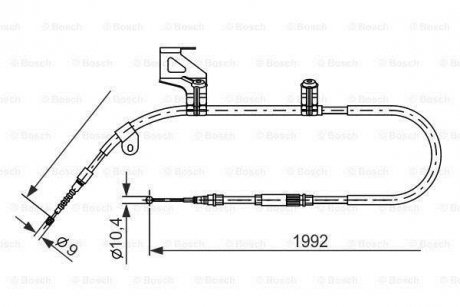 Трос ручного тормоза BOSCH 1987477244