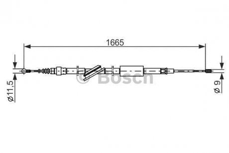 Трос ручного тормоза BOSCH 1987477249