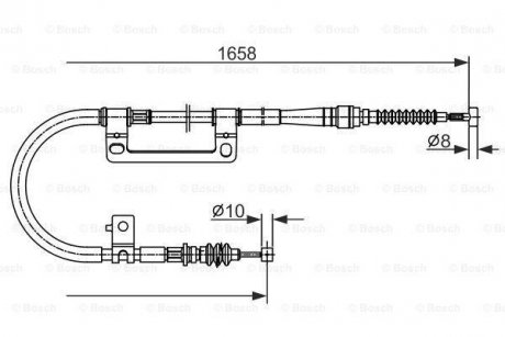 Трос ручного тормоза BOSCH 1987477331