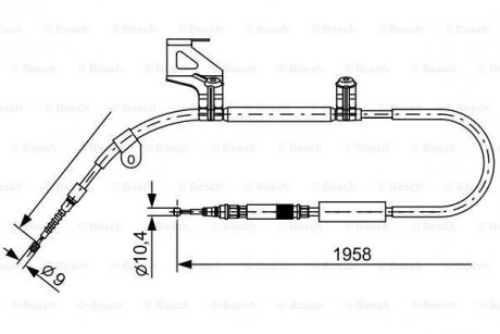 Трос ручного тормоза BOSCH 1987477603