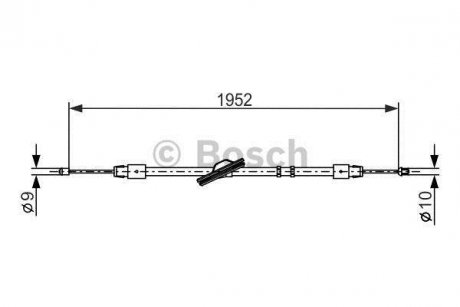 Трос ручного тормоза BOSCH 1987477851