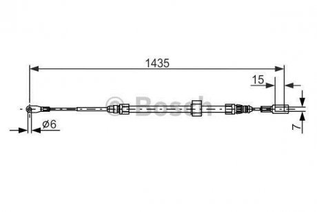 Трос ручного тормоза BOSCH 1987477853