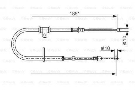 Трос, стояночная тормозная система 1 987 477 862 BOSCH 1987477862