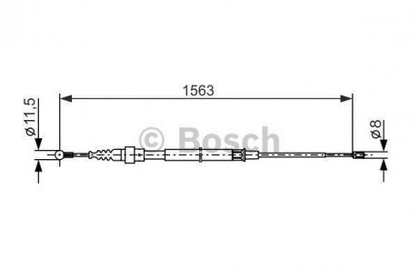 Трос ручного тормоза BOSCH 1987477891 (фото 1)