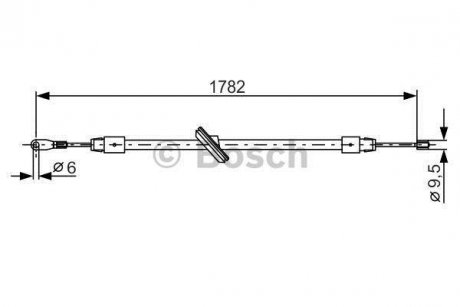 Трос ручного тормоза BOSCH 1987477902