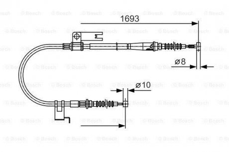 Трос ручного тормоза BOSCH 1987477917 (фото 1)