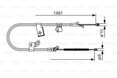 Трос ручного тормоза BOSCH 1987477919