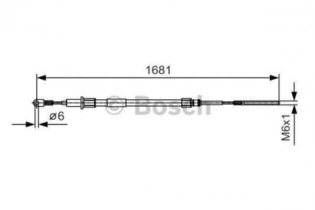 Трос ручного тормоза BOSCH 1987477924