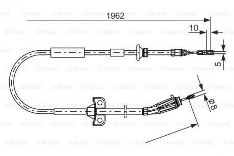 Трос ручного гальма BOSCH 1987477941